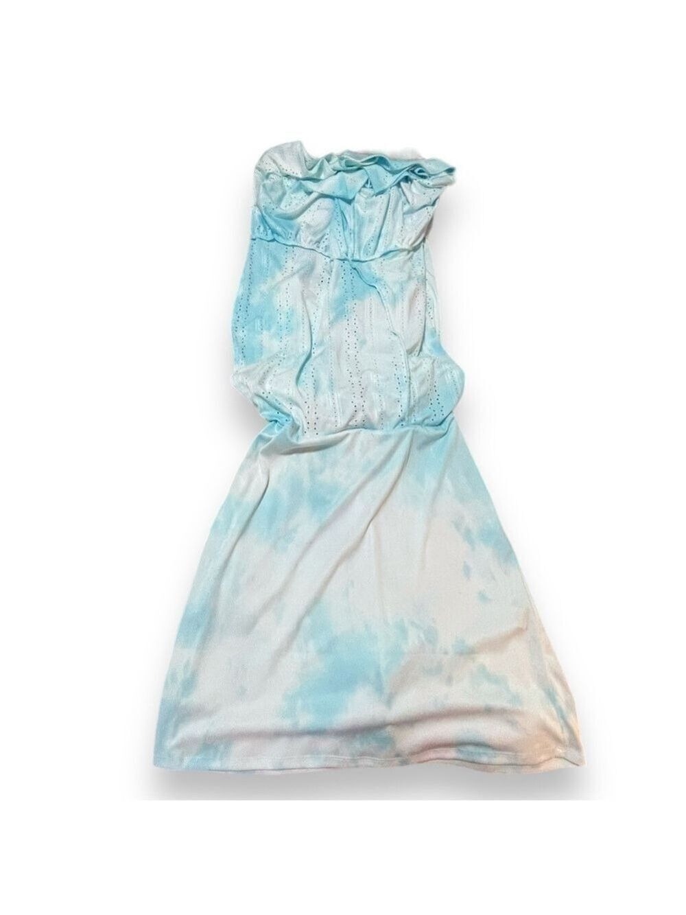 Tie Dye Maxi Dress Blue Women's Size Small - Picture 6 of 8